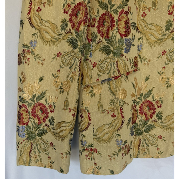 Vintage Clement Womens Floral Brocade Button Blazer Size XL Shimmer German Jacke - Picture 6 of 16